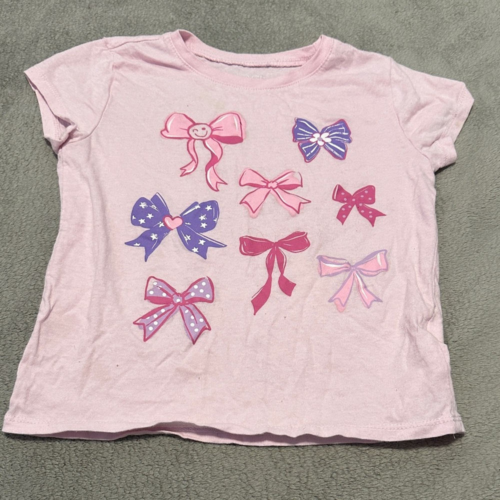 The Children's Place Pink Bow Graphic Tee